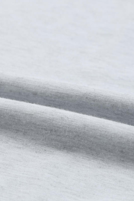 Gray Leopard Splicing O-neck Short Sleeve T Shirt