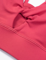 Red Double Straps Cut-out Sports Bra