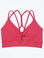 Red Double Straps Cut-out Sports Bra