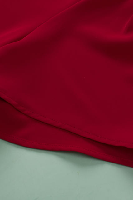 Red Dahlia Keyhole Pleated Crew Neck Plus Size T Shirt