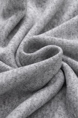 Gray Panel Rolled Short Sleeve Round Neck T Shirt