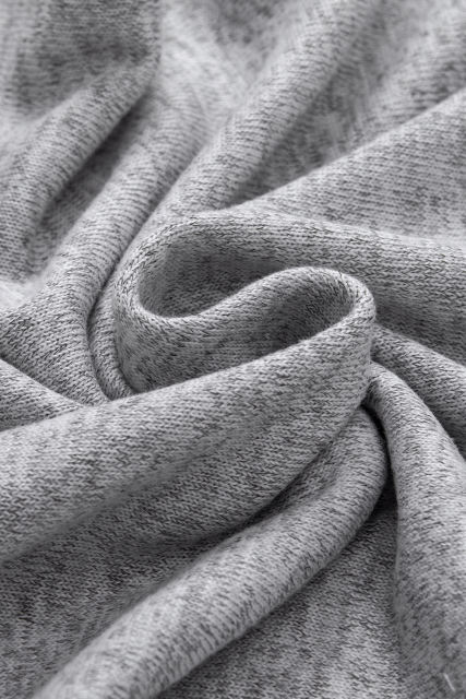 Gray Panel Rolled Short Sleeve Round Neck T Shirt