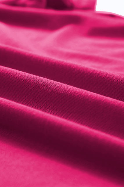 Rose Red Casual Plain Crew Neck Tee