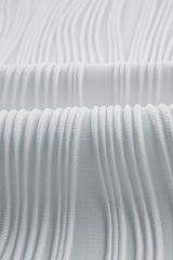 White Wavy Texture Cap Sleeve Top