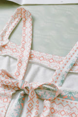 White Western Fashion Print Tie Back Spaghetti Strap Tank