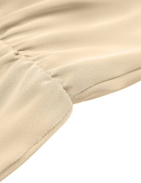 Apricot Solid Color Sleeveless Wide Leg Jumpsuit
