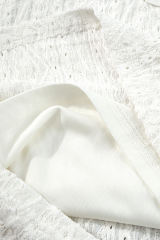 White Guipure Lace Crochet Keyhole Back Tank Top