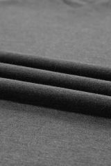 Carbon Grey Fashion Petal Sleeve V Neck T Shirt