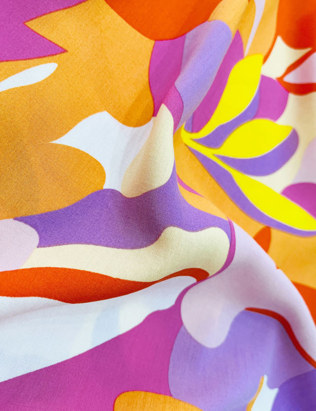 Abstract Print Halter V Neck Split Maxi Dress