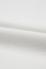 White Contrast Ricrac Floral Sleeve Top