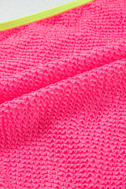 Bonbon Color Block High Waisted Sexy Bikini Set