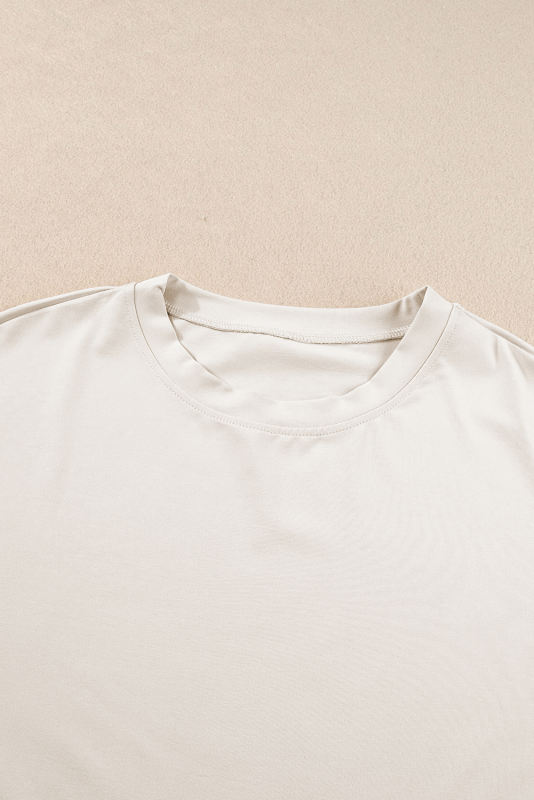 Apricot Contrast Trim Tee and Shorts Set