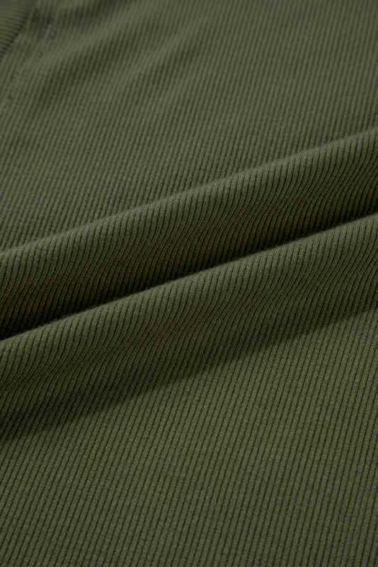 Jungle Green Exposed Seam Detail Double Straps Tank Top