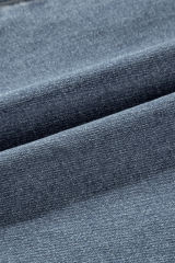 Dusk Blue Vintage Light Wash Ripped Raw Edge Flare Jeans