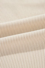 Parchment Houndstooth Corduroy Patchwork Flap Pocket Shacket