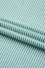 Iceland Blue Ribbed Textured Knit Loose Fit Tee and Shorts Set