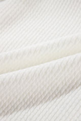 White Solid Color Corduroy Buttoned Long Sleeve Jacket
