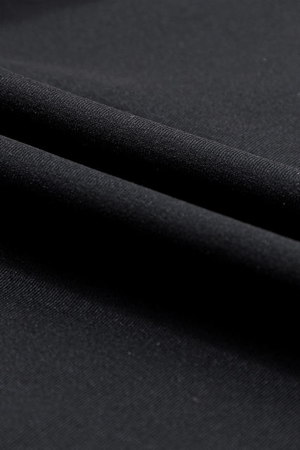 Black Exposed Seam High Waist Pocketed Joggers