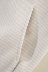 Beige Baseball Collar Snap Button Pocketed Bomber Jacket