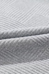 Light Grey Textured Knit Buttoned Kangaroo Pocket Sweatshirt