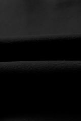Black Plain Half Zip V Neck Ribbed Edge Loose Tracksuit