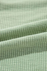 Grass Green Crochet Detail Exposed Seam High Low Loose Top