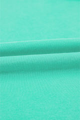 Aruba Blue Solid Kangaroo Pocket Half Zipper Oversized Hoodie