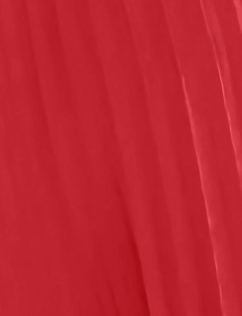 Red Backless Halter Neck Pleated Long Dress