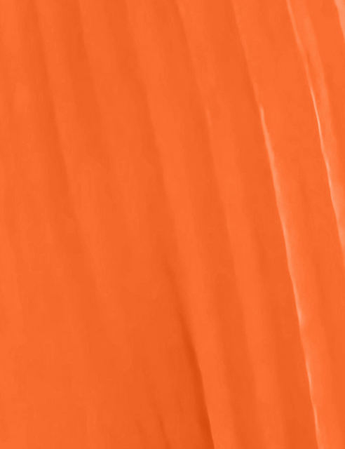 Orange Backless Halter Neck Pleated Long Dress