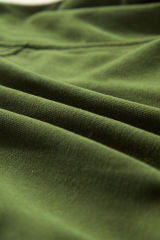 Moss Green Quarter Zip Stand Neck Kangaroo Pocket Sweatshirt