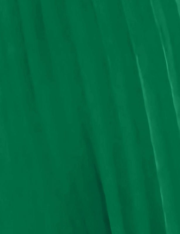 Green Backless Halter Neck Pleated Long Dress