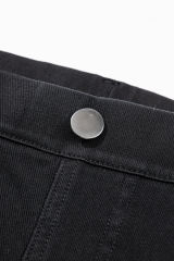 Black Skinny Fit Ankle High Waist Jeans