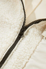 Jet Stream Zip-up Pocketed Hooded Sherpa Jacket