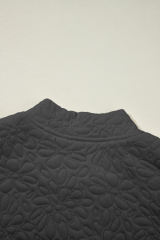 Black Floral Quilted Jacket