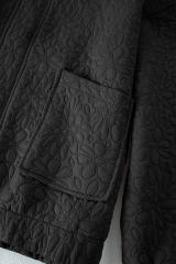 Black Floral Quilted Jacket