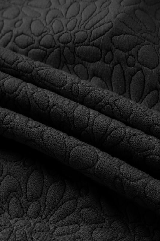 Black Floral Quilted Jacket