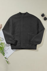 Black Floral Quilted Jacket