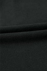 Black Solid Kangaroo Pocket Half Zipper Oversized Hoodie