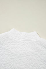 White Floral Quilted Jacket