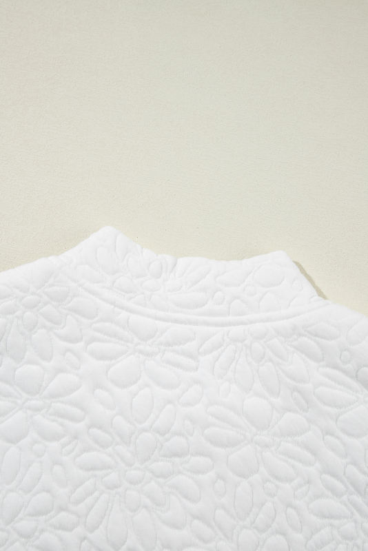 White Floral Quilted Jacket