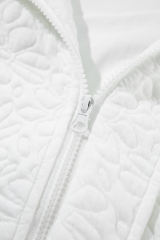 White Floral Quilted Jacket
