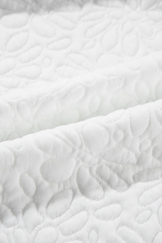 White Floral Quilted Jacket