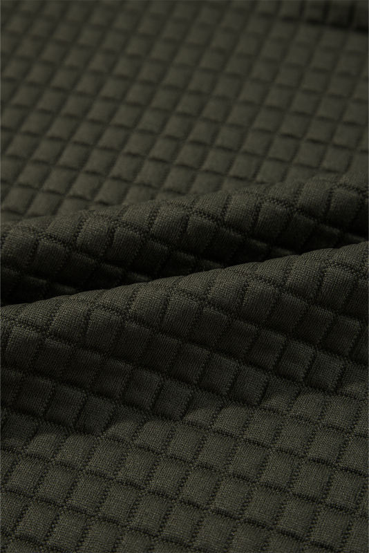 Vineyard Green Solid Color Quilted Textured Pullover and Joggers Set