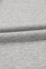 Light Grey Solid Kangaroo Pocket Half Zipper Oversized Hoodie