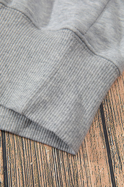 Light Grey Fleece Lined Kangaroo Pocket Drawstring Chunky Hoodie