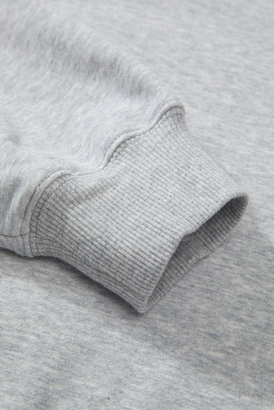 Light Grey Fleece Lined Kangaroo Pocket Drawstring Chunky Hoodie