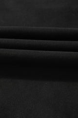 Black Fleece Lined Kangaroo Pocket Drawstring Chunky Hoodie