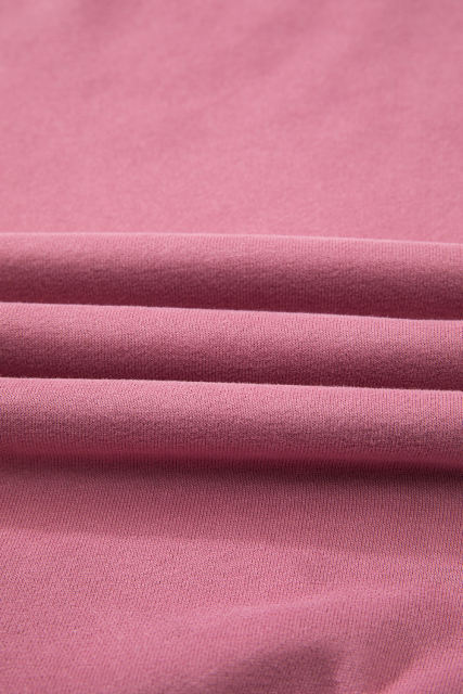 Meadow Mauve Solid Fleece Lined Drop Shoulder Terry Sweatshirt