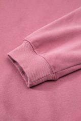 Meadow Mauve Solid Fleece Lined Drop Shoulder Terry Sweatshirt