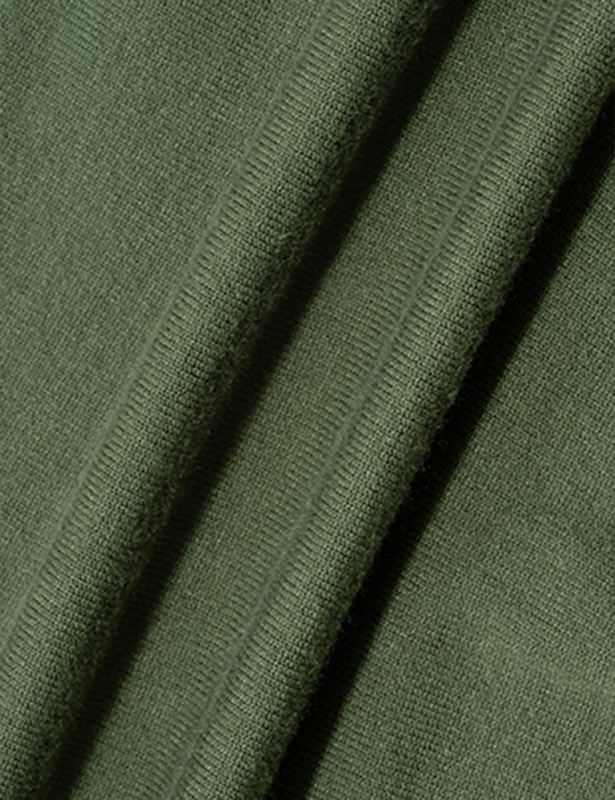 Army Green Contrast Knit Sweater and Pant Set